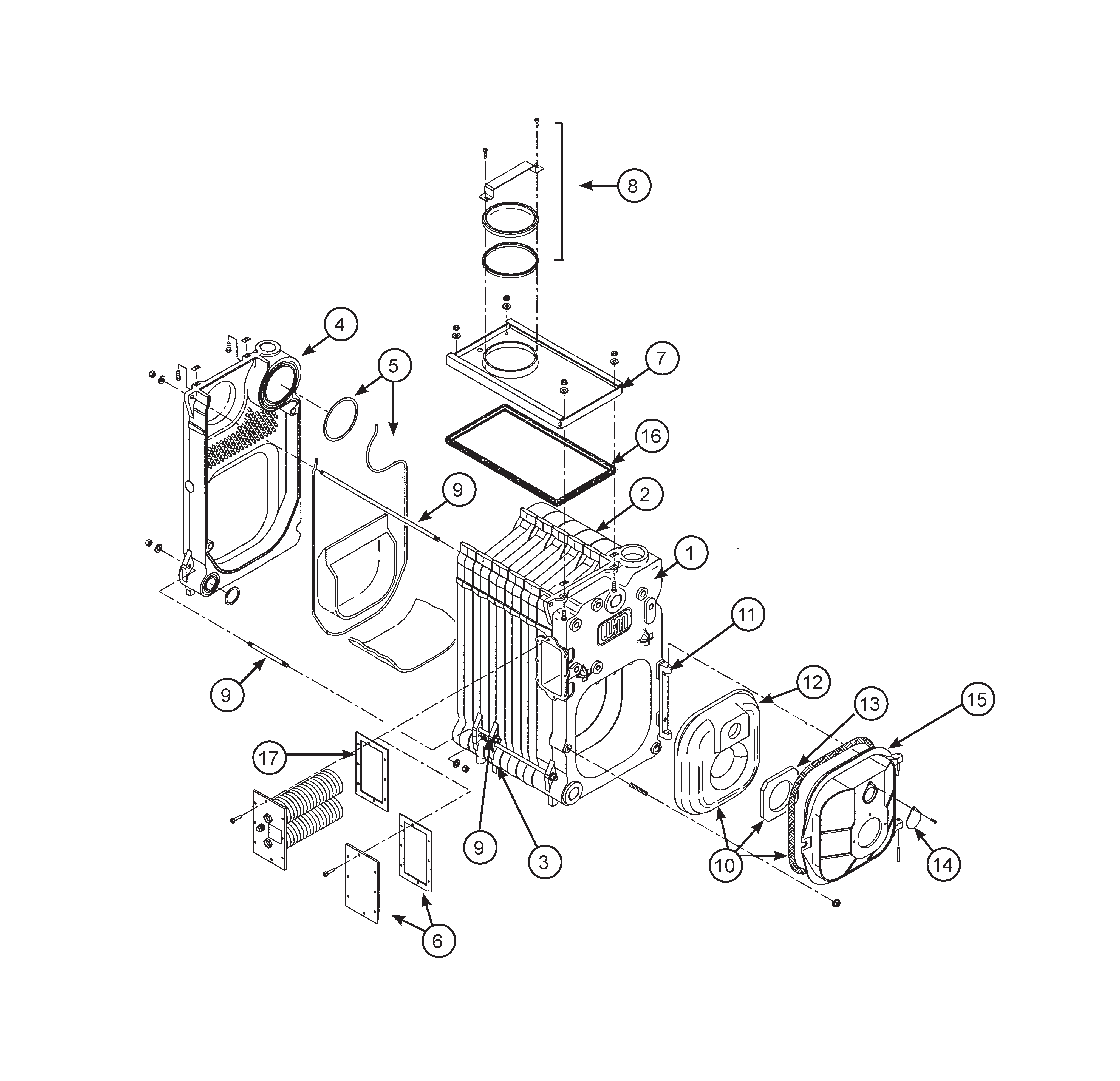 SGO-3 Section Assembly Parts Drawing
